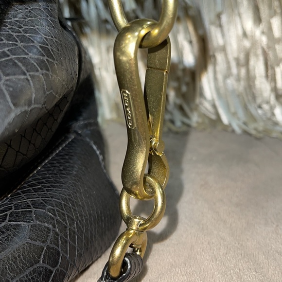 Coach python embossed black handbag❤️❤️❤️ - Picture 14 of 15